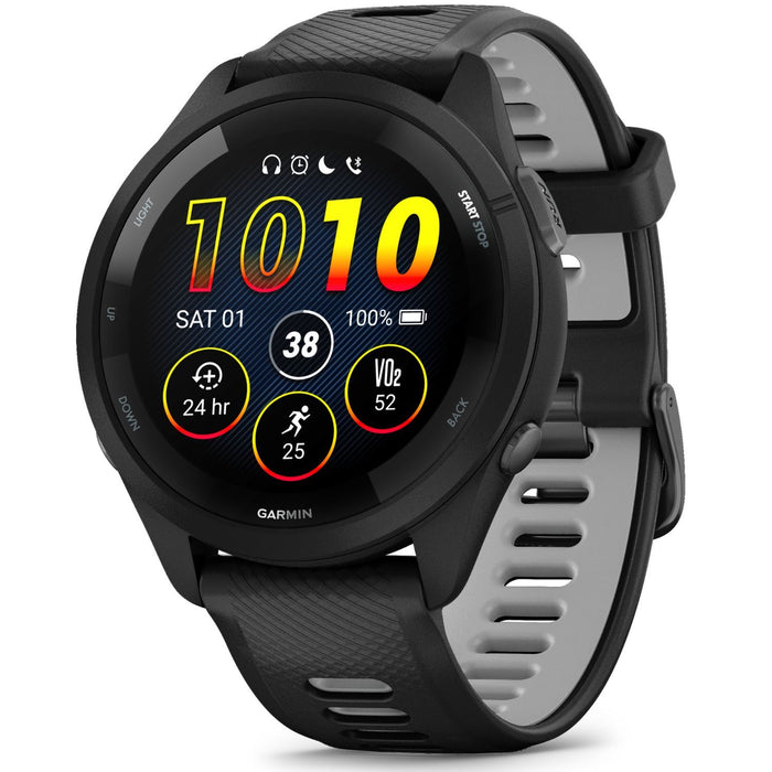 Garmin Forerunner 265 GPS Smartwatch, Black/Powder Gray