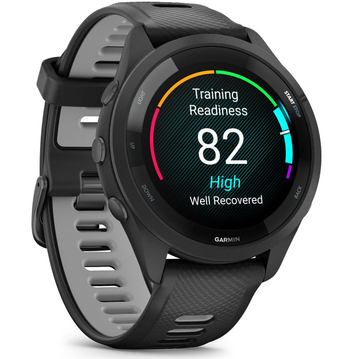 Garmin Forerunner 265 GPS Smartwatch, Black/Powder Gray