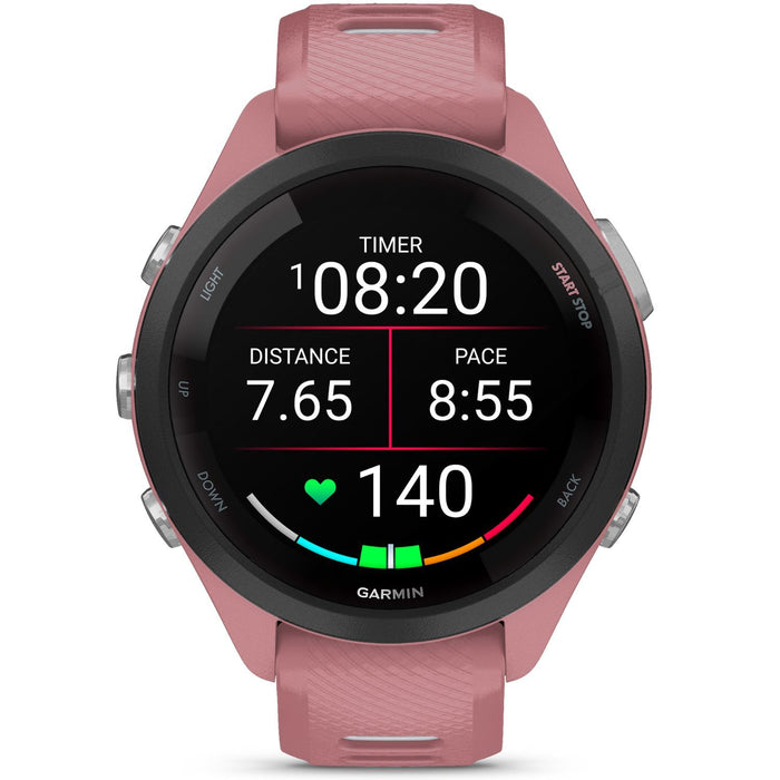 Garmin Forerunner 265S GPS Smartwatch, Light Pink/Whitestone